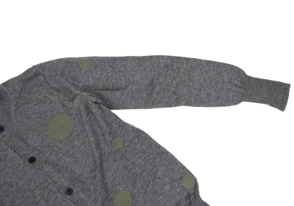 Yohji Yamamoto NOIR Wool Cotton Dot Jacquard Cardigan K-165546_007
