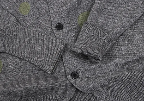 Yohji Yamamoto NOIR Wool Cotton Dot Jacquard Cardigan K-165546_008