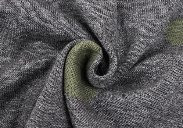 Yohji Yamamoto NOIR Wool Cotton Dot Jacquard Cardigan K-165546_012