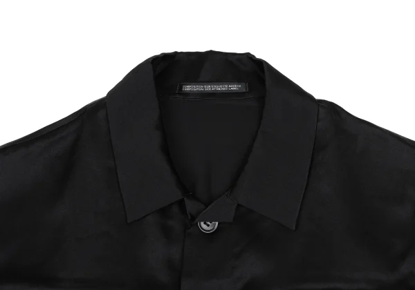 Yohji Yamamoto NOIR Silk Asymmetry Shirt K-165549_004