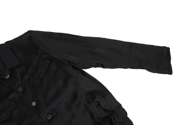 Yohji Yamamoto NOIR Silk Asymmetry Shirt K-165549_007