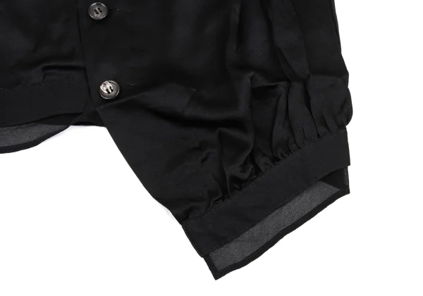 Yohji Yamamoto NOIR Silk Asymmetry Shirt K-165549_010