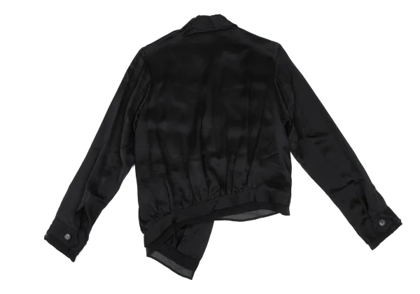 Yohji Yamamoto NOIR Silk Asymmetry Shirt K-165549_012