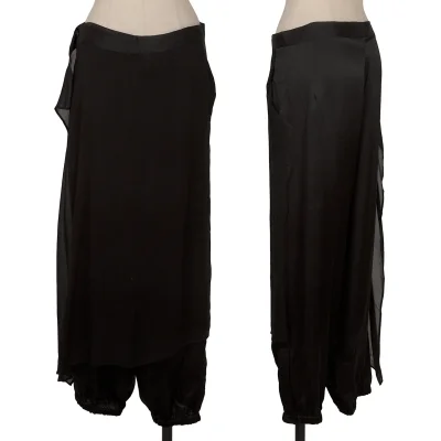 Yohji Yamamoto NOIR Silk Chiffon Skirt Design Cupra Pants