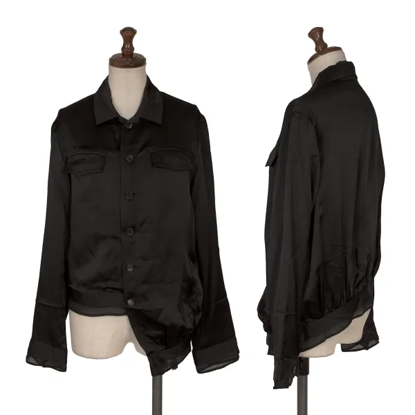 Yohji Yamamoto NOIR Silk Chiffon Switching Shirt & Pants K-165551_002