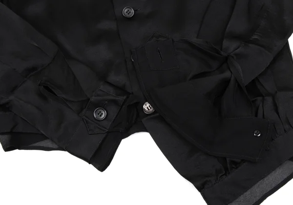 Yohji Yamamoto NOIR Silk Chiffon Switching Shirt & Pants K-165551_006