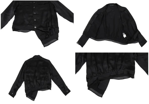 Yohji Yamamoto NOIR Silk Chiffon Switching Shirt & Pants K-165551_007