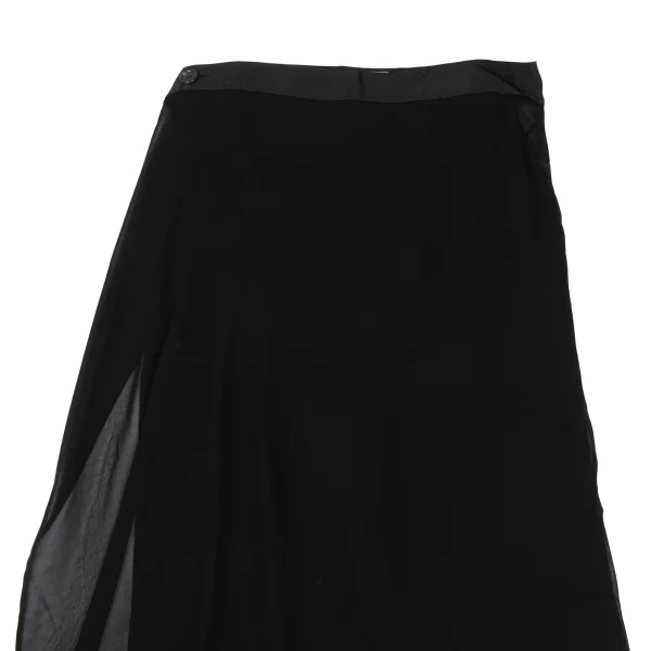 Yohji Yamamoto NOIR Silk Chiffon Switching Shirt & Pants K-165551_010