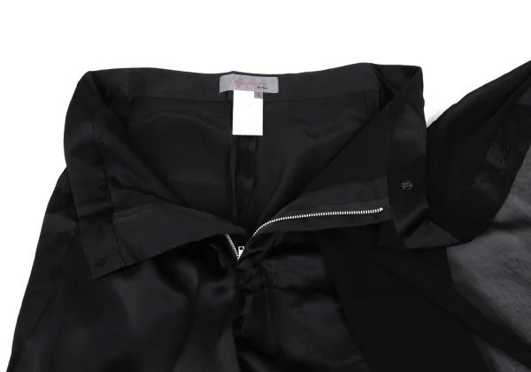 Yohji Yamamoto NOIR Silk Chiffon Switching Shirt & Pants K-165551_014