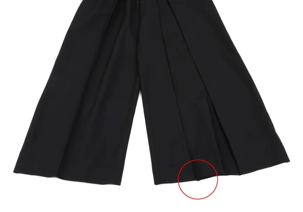 Yohji Yamamoto NOIR Wool Gaba Tuck Design Wide Pants K-165552_006