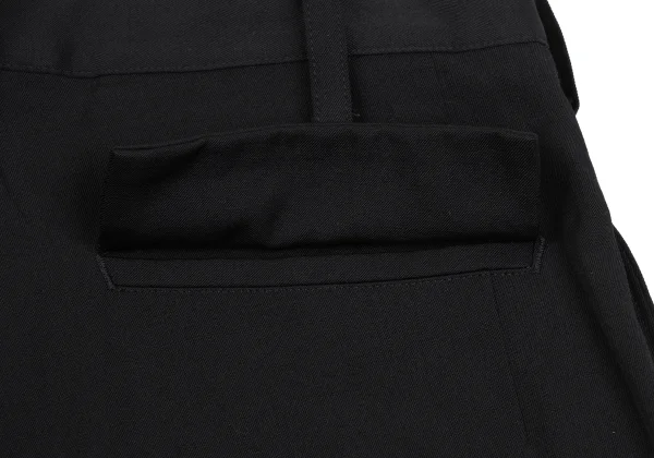 Yohji Yamamoto NOIR Wool Gaba Tuck Design Wide Pants K-165552_010