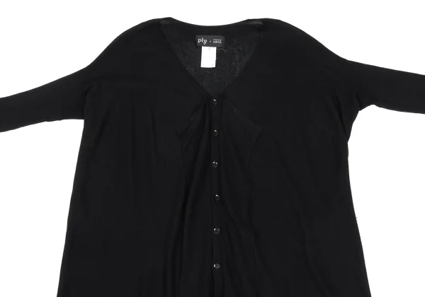 plyy by RAGNE KIKAS Flare Silhouette Knit Cardigan K-165556_003