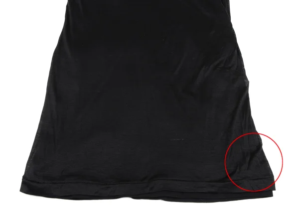 Yohji Yamamoto FEMME Silk Layered Cotton Long Tank Top K-165557_009