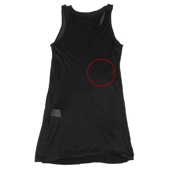 Yohji Yamamoto FEMME Silk Layered Cotton Long Tank Top K-165557_013