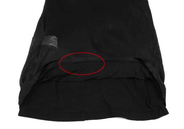 Yohji Yamamoto FEMME Silk Layered Cotton Long Tank Top K-165557_015