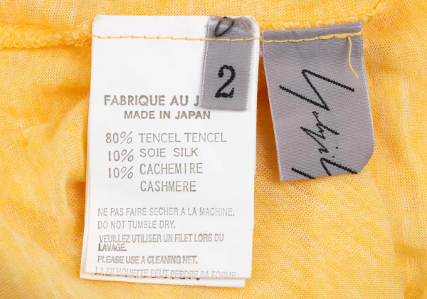 ヨウジヤマモト ファムYohji Yamamoto FEMME テンセルタンクトップ 黄2 K-165558_010