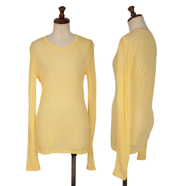 Yohji Yamamoto FEMME Tencell Top Yellow 2 K-165559_001