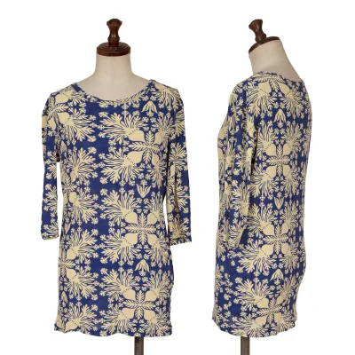 Yohji Yamamoto FEMME Damask Print Half-sleeve Top