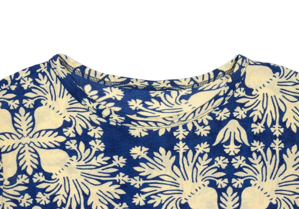 Yohji Yamamoto FEMME Damask Print Half-sleeve Top K-165560_003