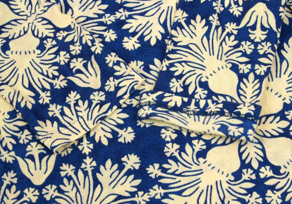 Yohji Yamamoto FEMME Damask Print Half-sleeve Top K-165560_005