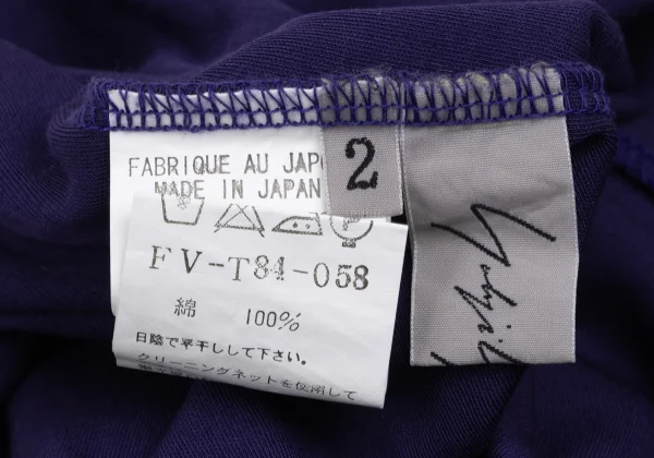Yohji Yamamoto FEMME Cotton 3/4 Sleeve Stretch Top K-165563_011