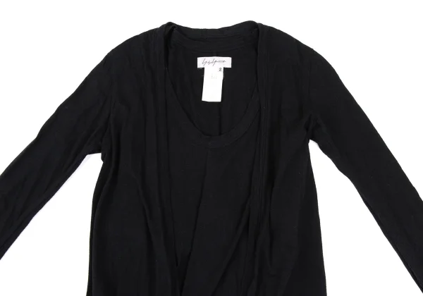 Yohji Yamamoto FEMME Folded Layered Ensemble Top K-165565_003