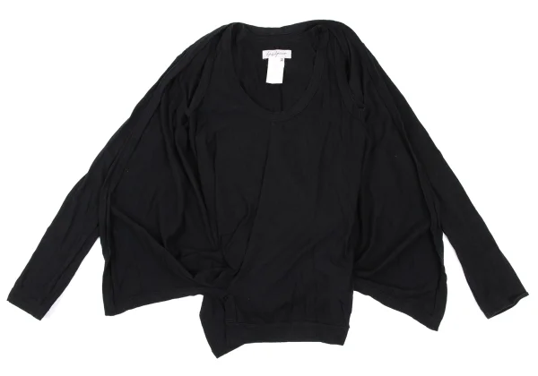 Yohji Yamamoto FEMME Folded Layered Ensemble Top K-165565_008
