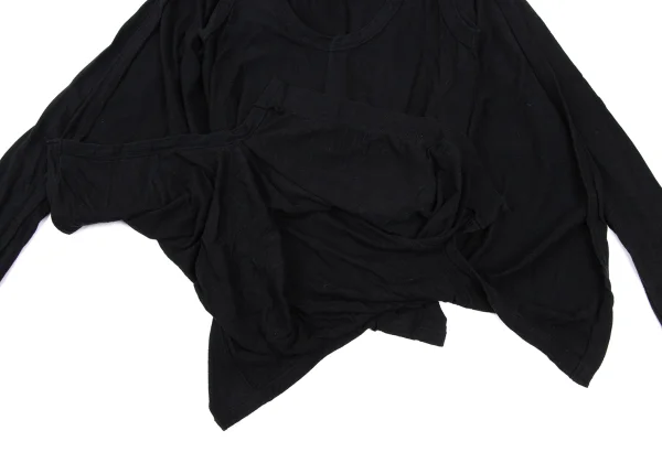 Yohji Yamamoto FEMME Folded Layered Ensemble Top K-165565_010