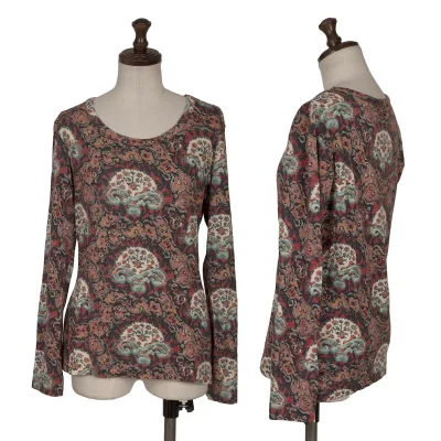 Yohji Yamamoto FEMME Wool Floral Print Top