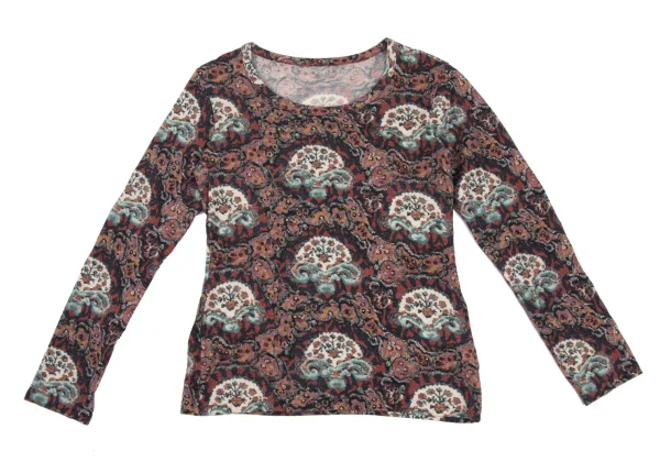 Yohji Yamamoto FEMME Wool Floral Print Top K-165566_002