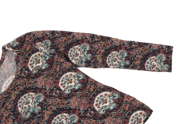 Yohji Yamamoto FEMME Wool Floral Print Top K-165566_004