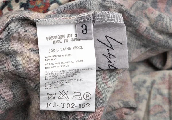 Yohji Yamamoto FEMME Wool Floral Print Top K-165566_011