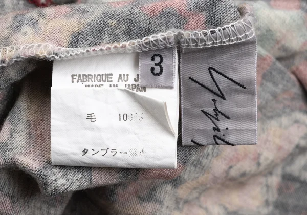 Yohji Yamamoto FEMME Wool Floral Print Top K-165566_012
