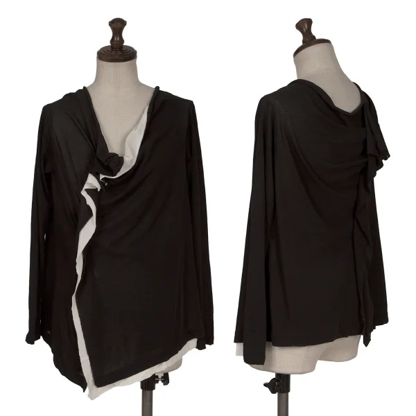 Yohji Yamamoto FEMME Switching Design Top Black,White 2 K-165567_001