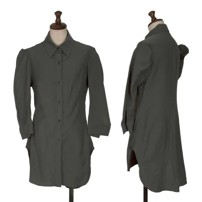 Yohji Yamamoto FEMME Cotton Cupra Darts Shaped Shirt