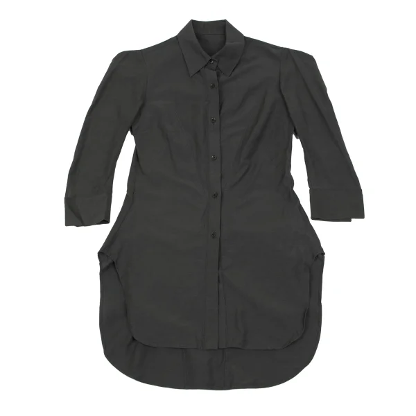 Yohji Yamamoto FEMME Cotton Cupra Darts Shaped Shirt K-165570_002