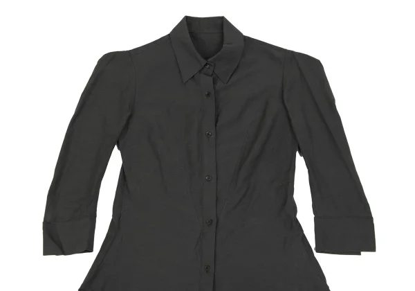 Yohji Yamamoto FEMME Cotton Cupra Darts Shaped Shirt K-165570_003