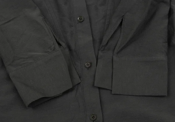 Yohji Yamamoto FEMME Cotton Cupra Darts Shaped Shirt K-165570_010