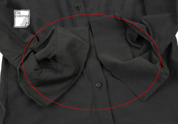 Yohji Yamamoto FEMME Cotton Cupra Darts Shaped Shirt K-165570_011