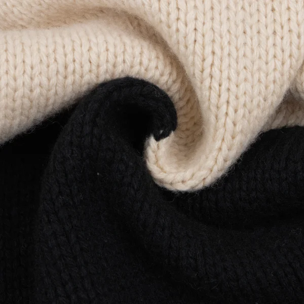 Yohji Yamamoto FEMME Bicolor High Neck Sleeveless Knit Sweater K-165572_008