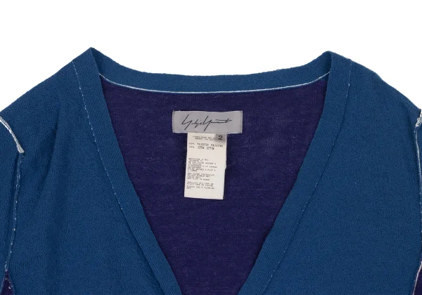 Yohji Yamamoto FEMME Color Switching Knit Cardigan K-165576_004