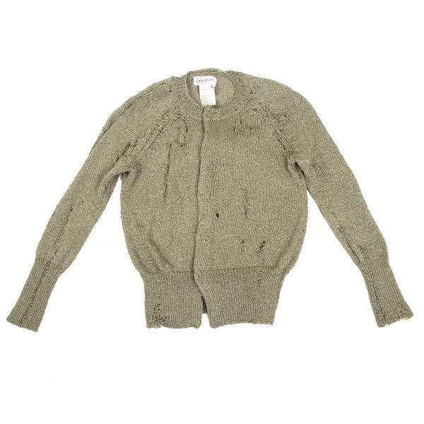 Yohji Yamamoto FEMME Crushed Knit Cardigan K-165577_002