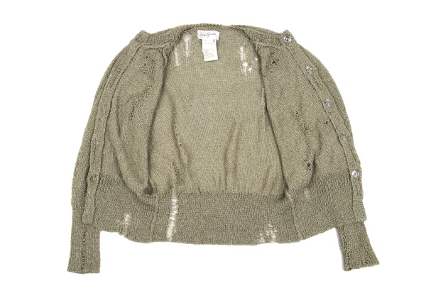 Yohji Yamamoto FEMME Crushed Knit Cardigan K-165577_011