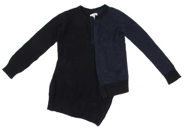 Yohji Yamamoto FEMME Bicolor Cutting Design Knit Cardigan K-165579_002