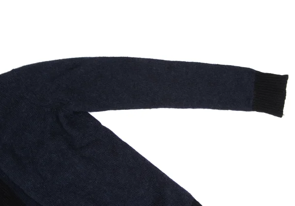Yohji Yamamoto FEMME Bicolor Cutting Design Knit Cardigan K-165579_006
