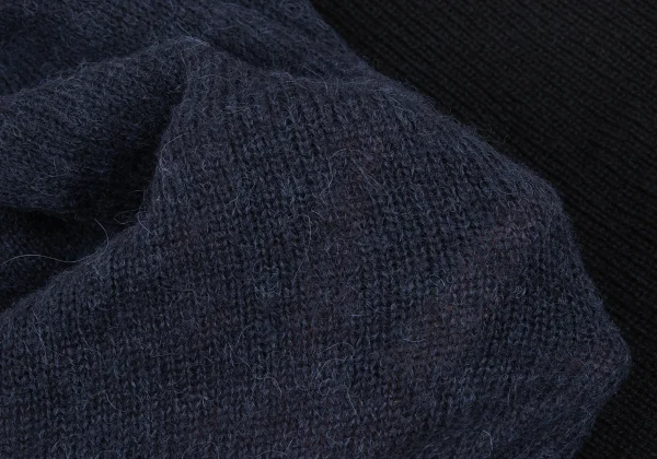 Yohji Yamamoto FEMME Bicolor Cutting Design Knit Cardigan K-165579_016