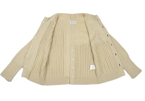 Yohji Yamamoto FEMME Rib Switching Knit Cardigan K-165580_009