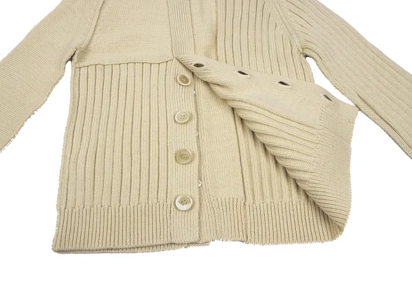 Yohji Yamamoto FEMME Rib Switching Knit Cardigan K-165580_012