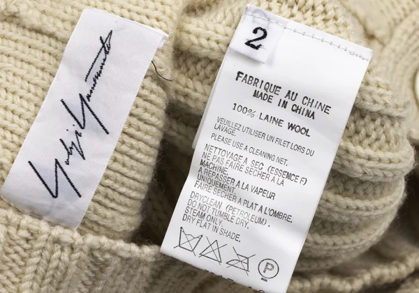 Yohji Yamamoto FEMME Rib Switching Knit Cardigan K-165580_015