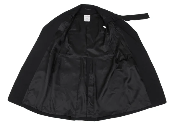 Yohji Yamamoto FEMME Wool Gaba Belted Sleeveless Long Jacket K-165584_008